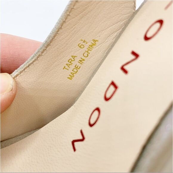 Lulu Townsend Tara Iridescent Silver Sling Back Peep Toe Platform Evening Heels - Picture 15 of 15